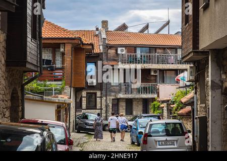 Historischer Teil des Resorts Nesebar an der Schwarzmeerküste, in der Provinz Burgas, Bulgarien Stockfoto