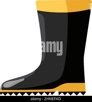 Fire Boots Icon isoliert in flachem Stil. feuerwehrmann Schutzkleidung. Einfache Vektordarstellung Stock Vektor