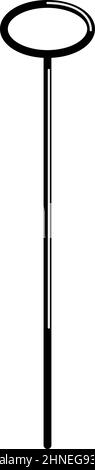 Pike Pole Icon isoliert auf weißem Hintergrund in flachem Stil. Vektorgrafik Stock Vektor