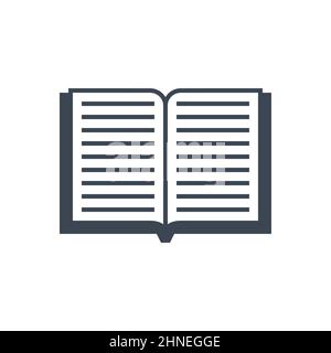 Symbol für Vektorglyphen im Zusammenhang mit dem Buch. Stock Vektor