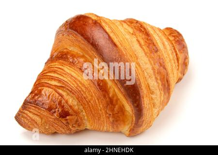 Croissant isoliert auf weißem Hintergrund Stockfoto
