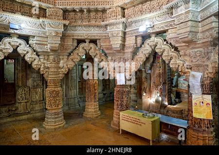 Indien Rajasthan jaisalmer. Sri Jaisalmir Lodravpur Parshavnath Jain Tempel Stockfoto