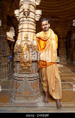 Indien Rajasthan jaisalmer. Sri Jaisalmir Lodravpur Parshavnath Jain Tempel Stockfoto