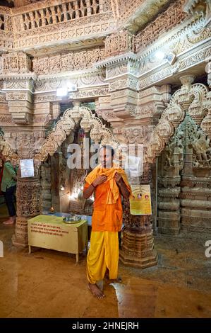 Indien Rajasthan jaisalmer. Sri Jaisalmir Lodravpur Parshavnath Jain Tempel Stockfoto