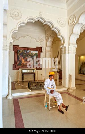 Indien Rajasthan Jodhpur. Mehrangarh Fort Stockfoto