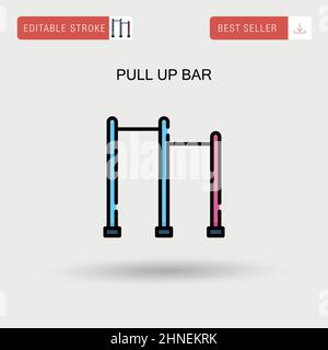 Einfaches Vektorsymbol für die Pull-up-Leiste. Stock Vektor