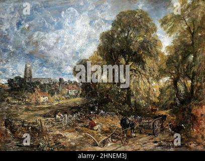 Stoke-by-Nayland von John Constable (1776-1837), Öl auf Leinwand, 1836 Stockfoto