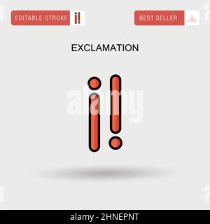 Einfaches Vektorsymbol für Ausrufezeichen. Stock Vektor