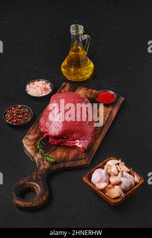 Rohes Rindfleisch schulterfreies Fleisch, Kochkonzept Stockfoto