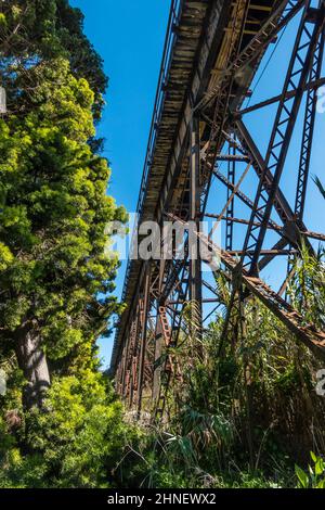 Blick von der South Dos Pueblos Road in Santa Barbara County, Kalifornien. Stockfoto