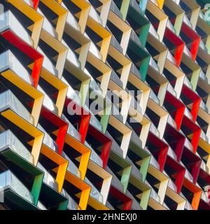 Melbourne, Victoria, Australien - Apartmentgebäude Im A'Beckett Tower und Aurora Melbourne Central Tower von Elenberg Fraser Stockfoto