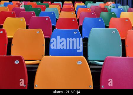 Florenz, Italien. 16th. Februar 2022. Gesamtansicht des neuen Pala Wanny während des Spiels Il Bisonte Firme vs Savino Del Bene Scandicci, Volleyball Italianische Serie A1 Frauen in Florenz, Italien, Februar 16 2022 Kredit: Unabhängige Fotoagentur/Alamy Live Nachrichten Stockfoto