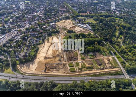 Luftaufnahme, Ostpark Quartier Feldmark Baustelle für neue Wohnquartiere im Bochumer Stadtteil Altenbochum, Ruhrgebiet, Nordrhein-We Stockfoto