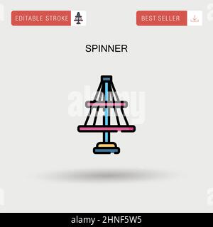 Einfaches Vektorsymbol für Drehscheibe. Stock Vektor