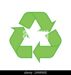 Einfaches flaches Universal Recycling Symbol Stock Vektor
