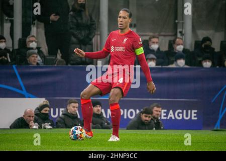 Mailand, Italien - februar 16 2022 - Inter- Liverpool FC Champions League - virgil van dijk Liverpool FC Stockfoto