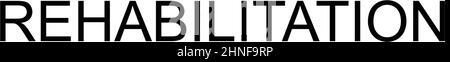 Rehabilitation einfaches Vektor-Symbol. Illustration Symbol Design-Vorlage für Web mobile UI-Element. Stock Vektor