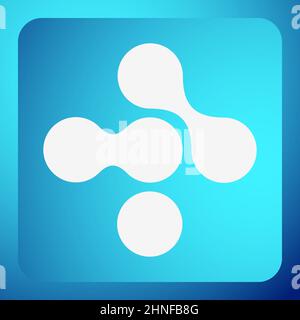 Verbundene Kreise, Knoten als Technologie, Technologie, Elektronik und Verbindung Symbol, Symbol - Stock Vektor Illustration, Clip-Art-Grafiken Stock Vektor