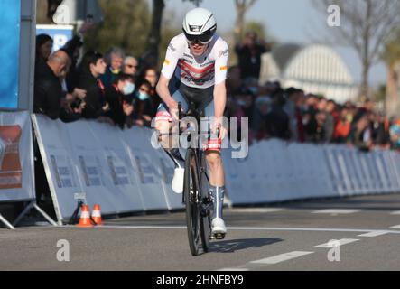 Mattias SKJELMOSE JENSEN von Trek - Segafredo während der Tour de Provence 2022,Radrennen, Prolog, Zeitfahren (7,2 km) am 10. Februar 2022 in Berre-l'Étang, Frankreich - Foto Laurent Lairys / Stockfoto