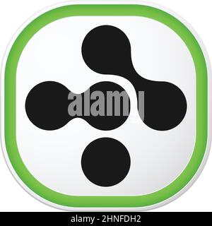 Verbundene Kreise, Knoten als Technologie, Technologie, Elektronik und Verbindung Symbol, Symbol - Stock Vektor Illustration, Clip-Art-Grafiken Stock Vektor