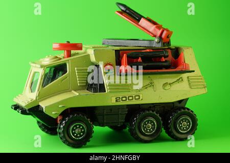 Matchbox Adventure 2000: Rocket Striker (K-2004, 1977) Raketenwerfer Stockfoto