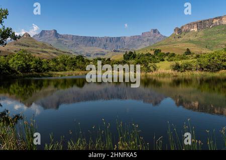 Amphitheater, Drakensberg, Thendele, Royal Natal National Park, KwaZulu Natal, Südafrika Stockfoto