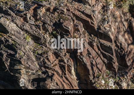 Vue panoramique sur les Pans de travassac depuis le saut de la Girale Stockfoto