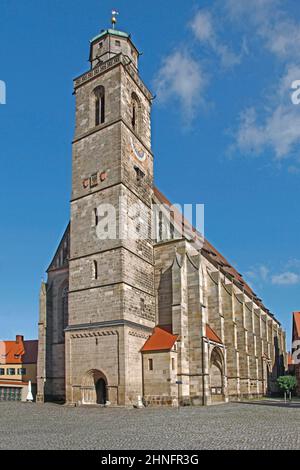 St. George's Minster, Dinkelsbühl, Mittelfranken, Bayern, Deutschland Stockfoto