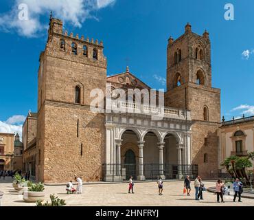 Kathedrale von Monreale, Duomo di Monreale, in der Nähe von Palermo, Sizilien, Italien Stockfoto