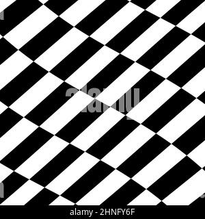 Abstrakte Rennflagge, Schachbrett, Schachbrett-Muster, Textur mit Verzerrung, Deformeffekt - Stock-Vektor-Illustration, Clip-Art-Grafiken Stock Vektor