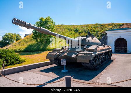 Sowjetischer mittlerer Panzer des Zweiten Weltkriegs im Museum der Schlacht für Kiew Stockfoto