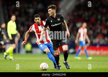 Madrid, Spanien. 16th. Februar 2022. Pepelu (Levante) Fußball/Fußball: Spanisches 'La Liga Santander'-Spiel zwischen dem Club Atletico de Madrid 0-1 Levante UD im Estadio Wanda Metropolitano in Madrid, Spanien. Quelle: Mutsu Kawamori/AFLO/Alamy Live News Stockfoto