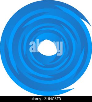 Spirale, Wirbel, Wirbel. Rotierender segmentierter Kreis, kreisförmiges Design-Element des Swoosh-Kreises, Symbolvektor - Stock-Vektor-Illustration, Clip-Art-Grafiken Stock Vektor