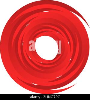 Spirale, Wirbel, Wirbel. Rotierender segmentierter Kreis, kreisförmiges Design-Element des Swoosh-Kreises, Symbolvektor - Stock-Vektor-Illustration, Clip-Art-Grafiken Stock Vektor