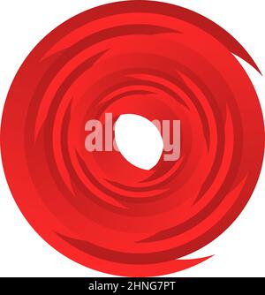 Spirale, Wirbel, Wirbel. Rotierender segmentierter Kreis, kreisförmiges Design-Element des Swoosh-Kreises, Symbolvektor - Stock-Vektor-Illustration, Clip-Art-Grafiken Stock Vektor