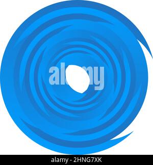 Spirale, Wirbel, Wirbel. Rotierender segmentierter Kreis, kreisförmiges Design-Element des Swoosh-Kreises, Symbolvektor - Stock-Vektor-Illustration, Clip-Art-Grafiken Stock Vektor