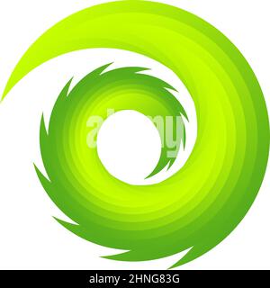 Spirale, Wirbel, Wirbel. Rotierender segmentierter Kreis, kreisförmiges Design-Element des Swoosh-Kreises, Symbolvektor - Stock-Vektor-Illustration, Clip-Art-Grafiken Stock Vektor