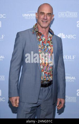 New York, USA. 16th. Februar 2022. Schauspieler Christopher Meloni nimmt am NBCUniversal „Law & Order“ Press Junket im Studio 525, New York, NY, 16. Februar 2022 Teil. (Foto von Anthony Behar/Sipa USA) Quelle: SIPA USA/Alamy Live News Stockfoto