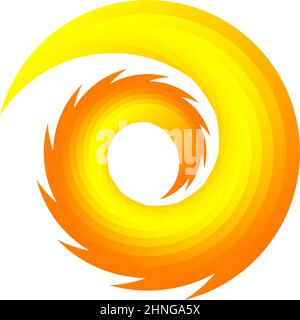 Spirale, Wirbel, Wirbel. Rotierender segmentierter Kreis, kreisförmiges Design-Element des Swoosh-Kreises, Symbolvektor - Stock-Vektor-Illustration, Clip-Art-Grafiken Stock Vektor