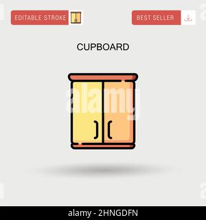 Einfaches Vektorsymbol „Schrank“. Stock Vektor