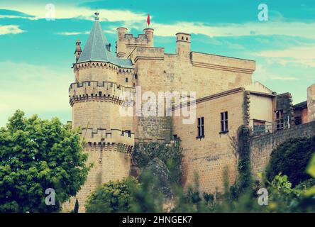 Vintage-Foto von altem Schloss Stockfoto