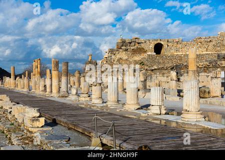 Odeon-Theater und Oberes Agora im Efesus Stockfoto