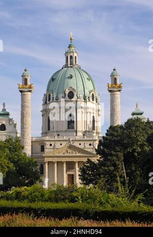 Karlskirche (St. Karls Borromäische Kirche), Wien, Österreich Stockfoto