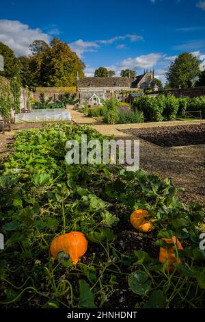 Küchengarten im Avebury Manor, Wiltshire, Großbritannien. Stockfoto