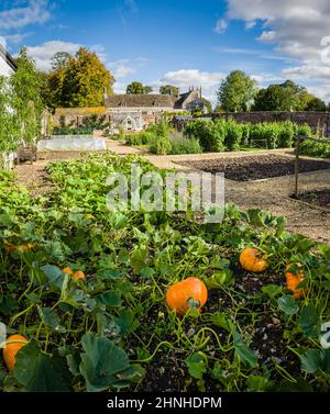 Küchengarten im Avebury Manor, Wiltshire, Großbritannien. Stockfoto