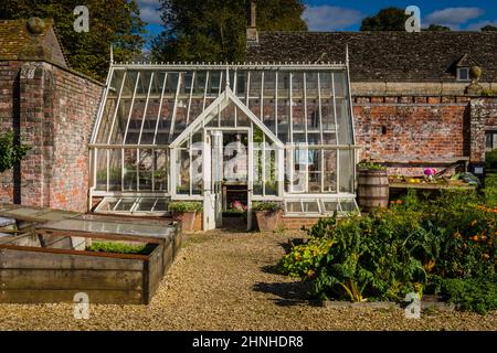 Küchengarten im Avebury Manor, Wiltshire, Großbritannien. Stockfoto