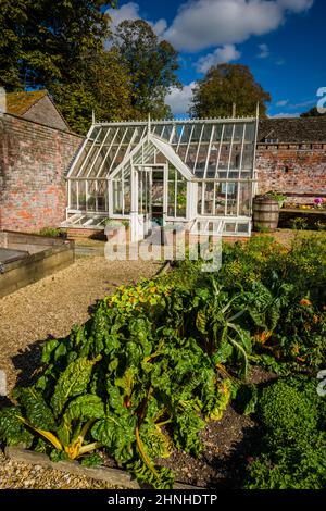 Küchengarten im Avebury Manor, Wiltshire, Großbritannien. Stockfoto