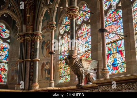 The Church of St Mary, Studley Royal, Yorkshire, Großbritannien. Stockfoto
