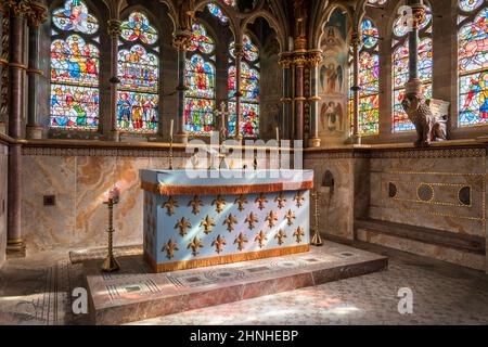 The Church of St Mary, Studley Royal, Yorkshire, Großbritannien. Stockfoto