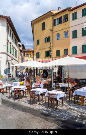 Piazza del Mercato Centrale Square, Florenz, Toskana, Italien, Europa Stockfoto